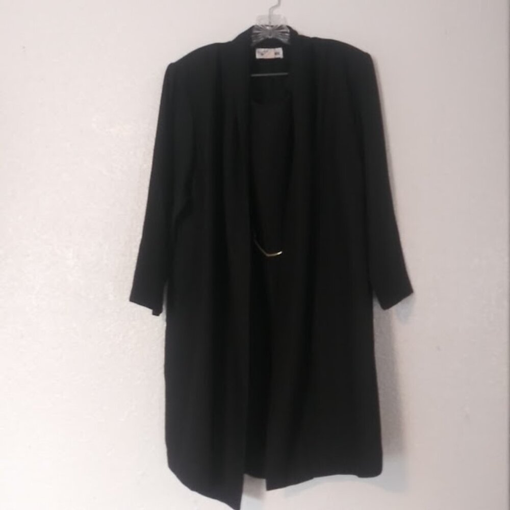 Positive Influence women's size 16WP black sleeveless dress with blazer